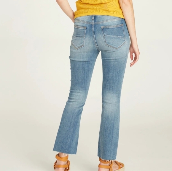 DRIFTWOOD Roxy blue Bahama mama high rise flared leg raw frayed hem jeans - Picture 4 of 12